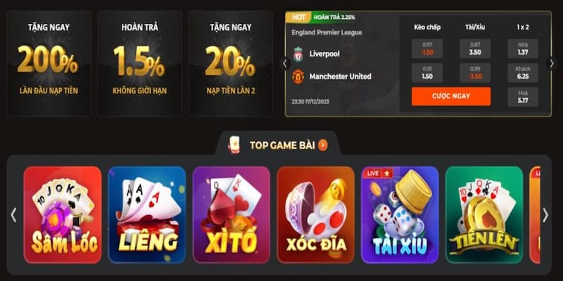 Sảnh game bài SV88