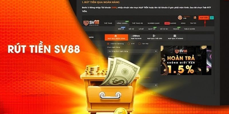 Rút tiền SV88 qua E - Banking